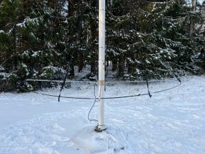 Flaggstång krans julgran